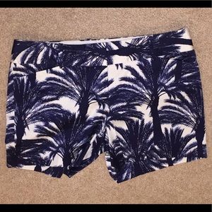 NWT The Limited Blue Palm Tree Shorts
